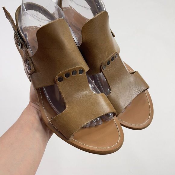 Barbara Barbieri saddle leather stacked heel sandals 9 - Picture 2 of 10